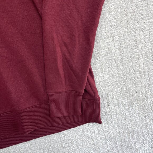 Calvin Klein 1/4 Zip Sweater Mens S Cotton Maroon Knit Mock Neck Pullover Read - Picture 5 of 16